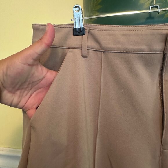 Bar III Womens Beige Wide-Leg Pants 2X Stretch Polyester Blend - Picture 10 of 10